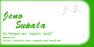 jeno supala business card